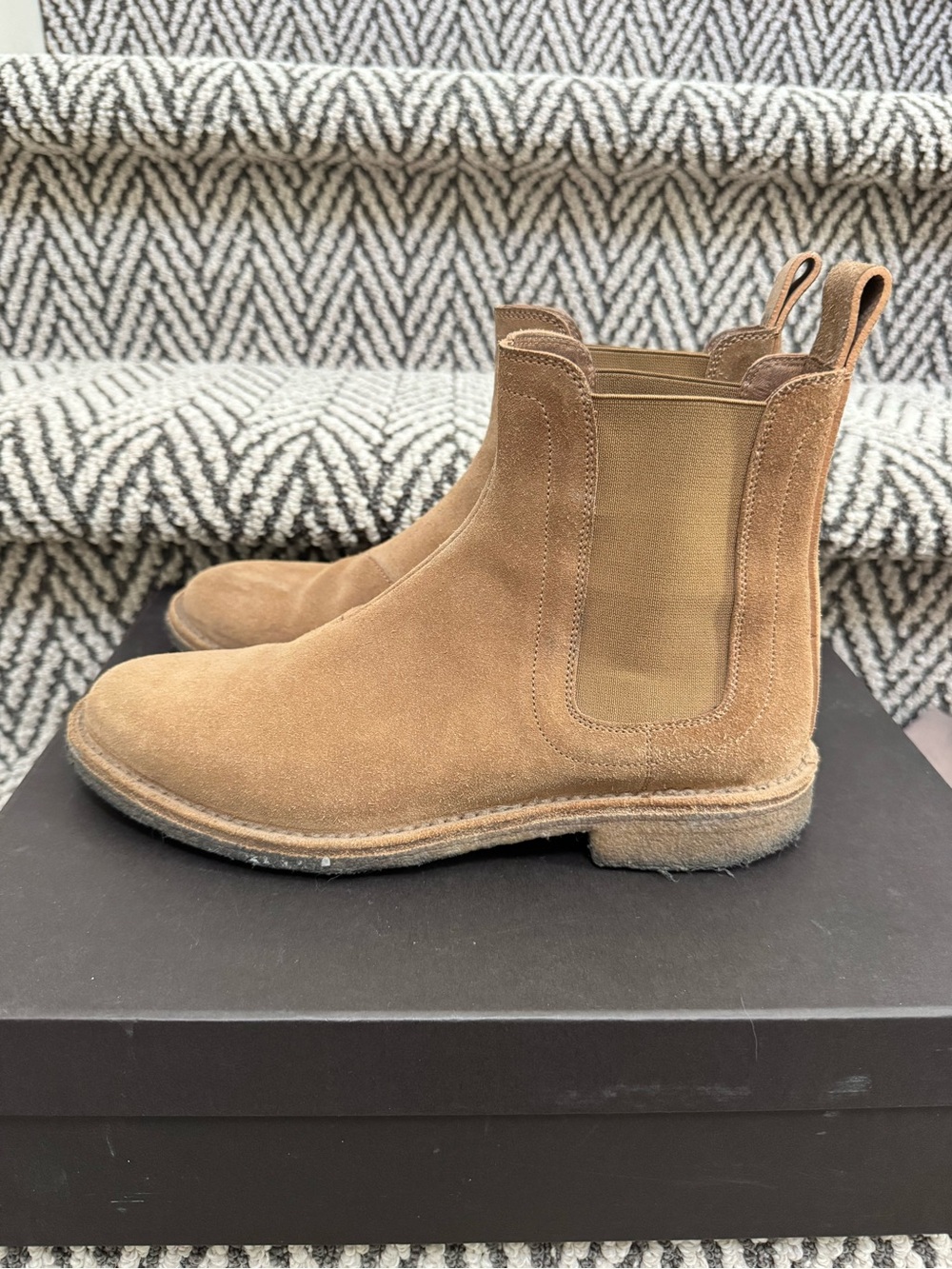 Bottega Veneta Suede Boots in Tan